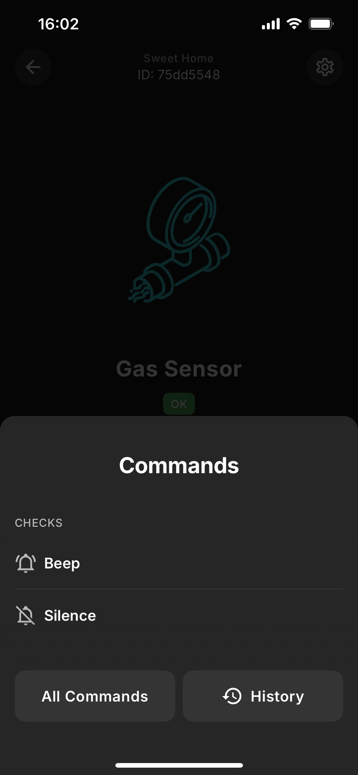 Sensor commands